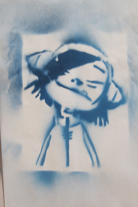 Spray Paint Stencils - Schoo Middle School Art